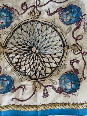 Hermès Nautical Dreamcatcher Silk Wall Decor - Cream & Blue